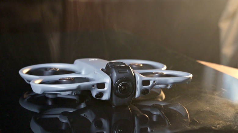DJI Avata 360 drone for aerial virtual tour photography over New York City